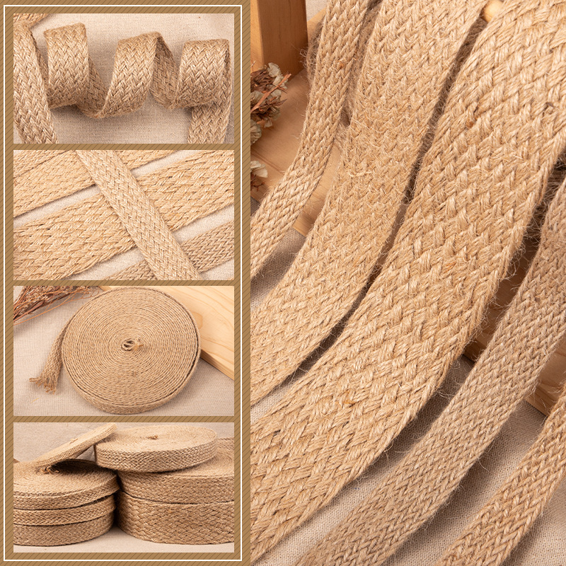 Jute Bag Packaging - Tali Jute Kepang Pipih 10M/Roll, Pita