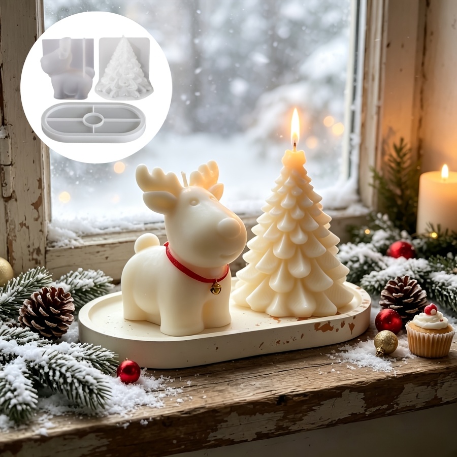 Candle Making Party - Cetakan Silikon Tanah Liat Set 3pcs:
